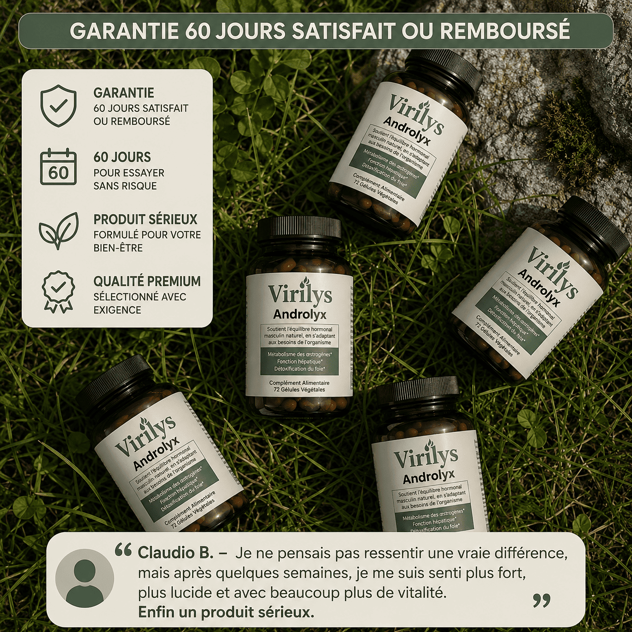 Androlyx™ | La Formule Complète pour Rééquilibrer les Œstrogènes Masculins en 14 Jours