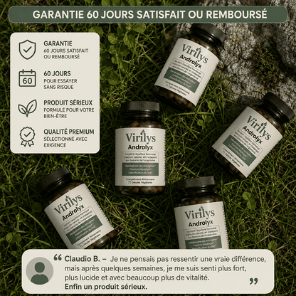 Androlyx™ | La Formule Complète pour Rééquilibrer les Œstrogènes Masculins en 14 Jours