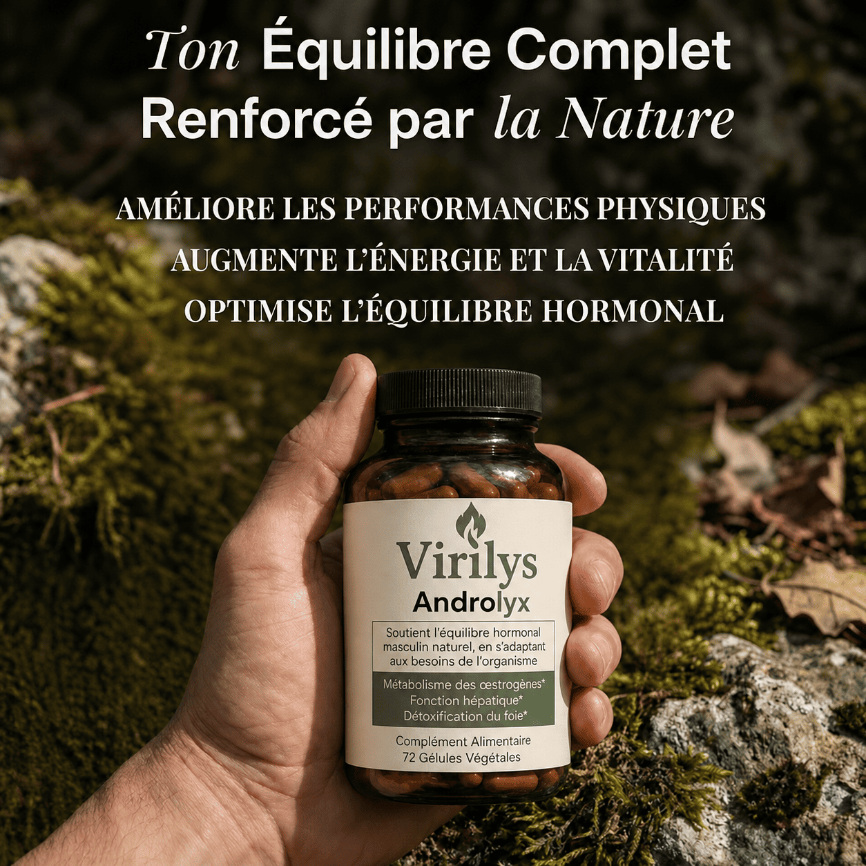 Androlyx™ | La Formule Complète pour Rééquilibrer les Œstrogènes Masculins en 14 Jours