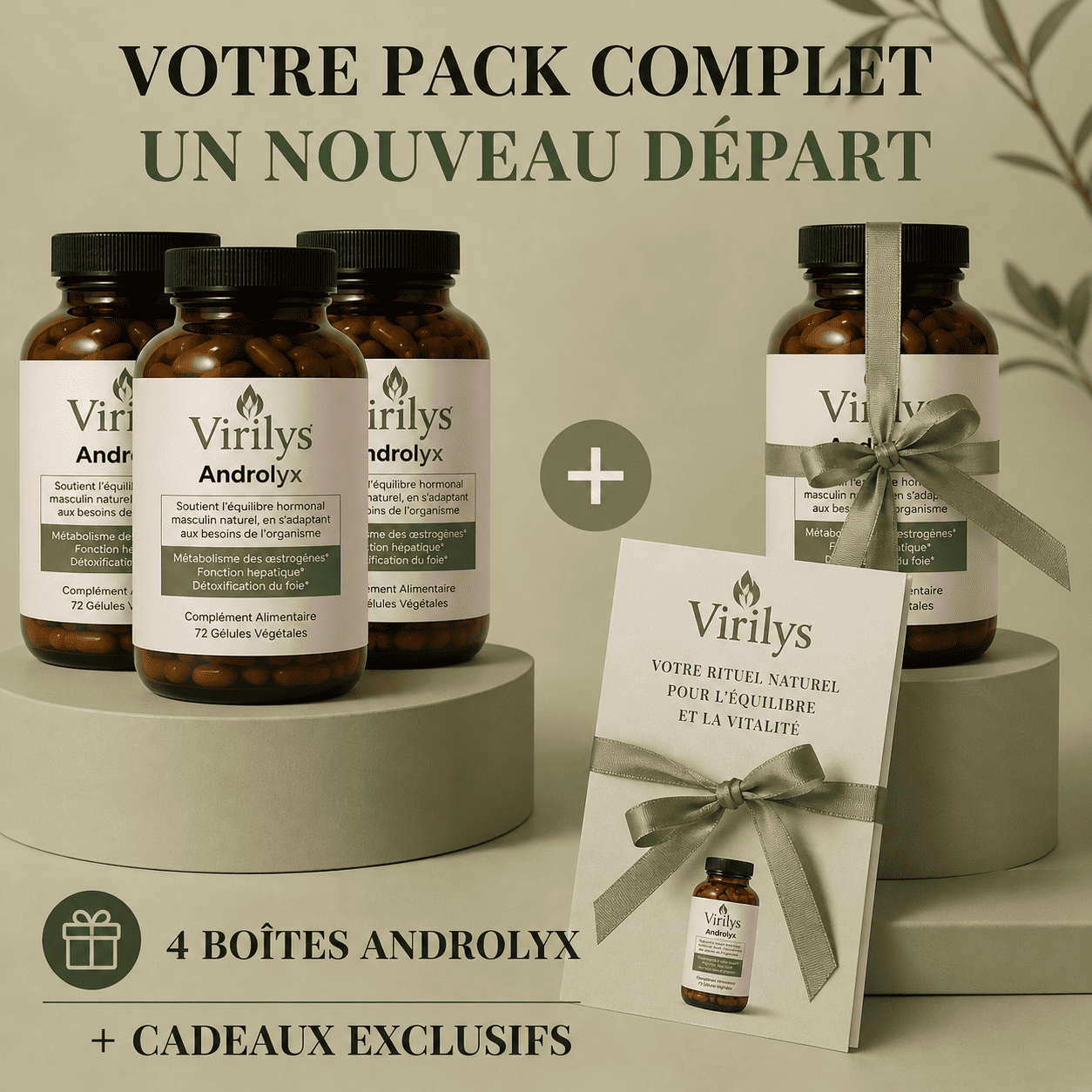 Androlyx™ | La Formule Complète pour Rééquilibrer les Œstrogènes Masculins en 14 Jours