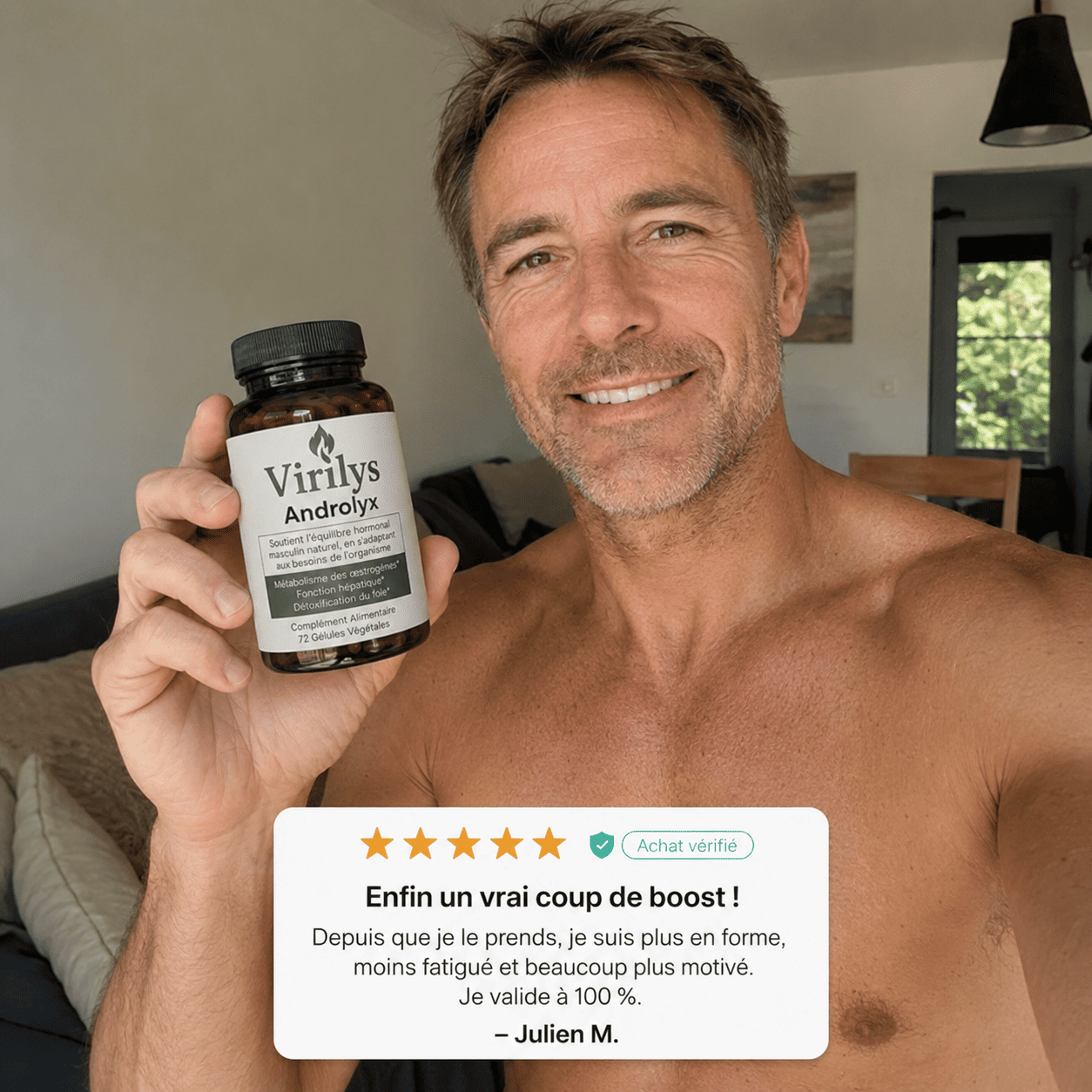 Androlyx™ | La Formule Complète pour Rééquilibrer les Œstrogènes Masculins en 14 Jours