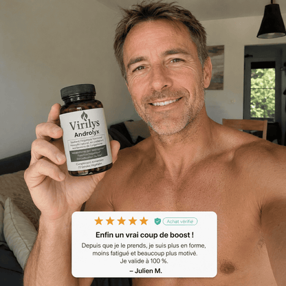 Androlyx™ | La Formule Complète pour Rééquilibrer les Œstrogènes Masculins en 14 Jours